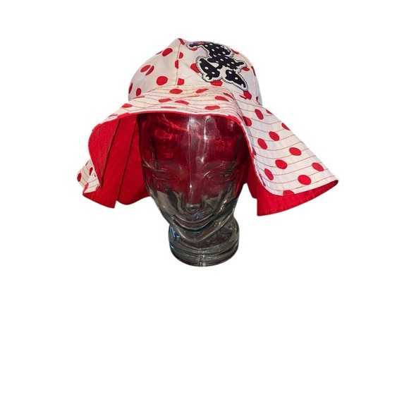 Disney Parks Reversible Minnie Mouse  PolkaDot Foldable wide brim Floppy Sun Hat - Picture 5 of 9